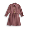 Vestido tableado con cinturón • MILA 11 • tallas ch-m-gr-xg • VENI0117