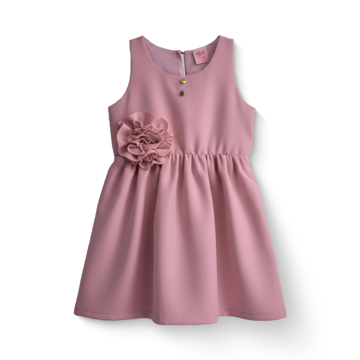 Vestido con moño y botones para bebé Flory VEBB0123