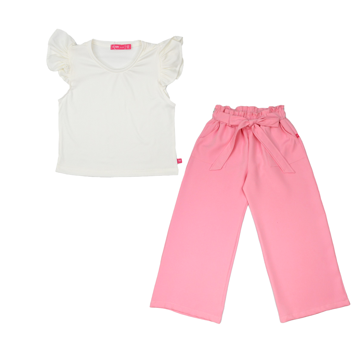 Conjunto blusa pantalón con moño juvenil FLORY COJU0002