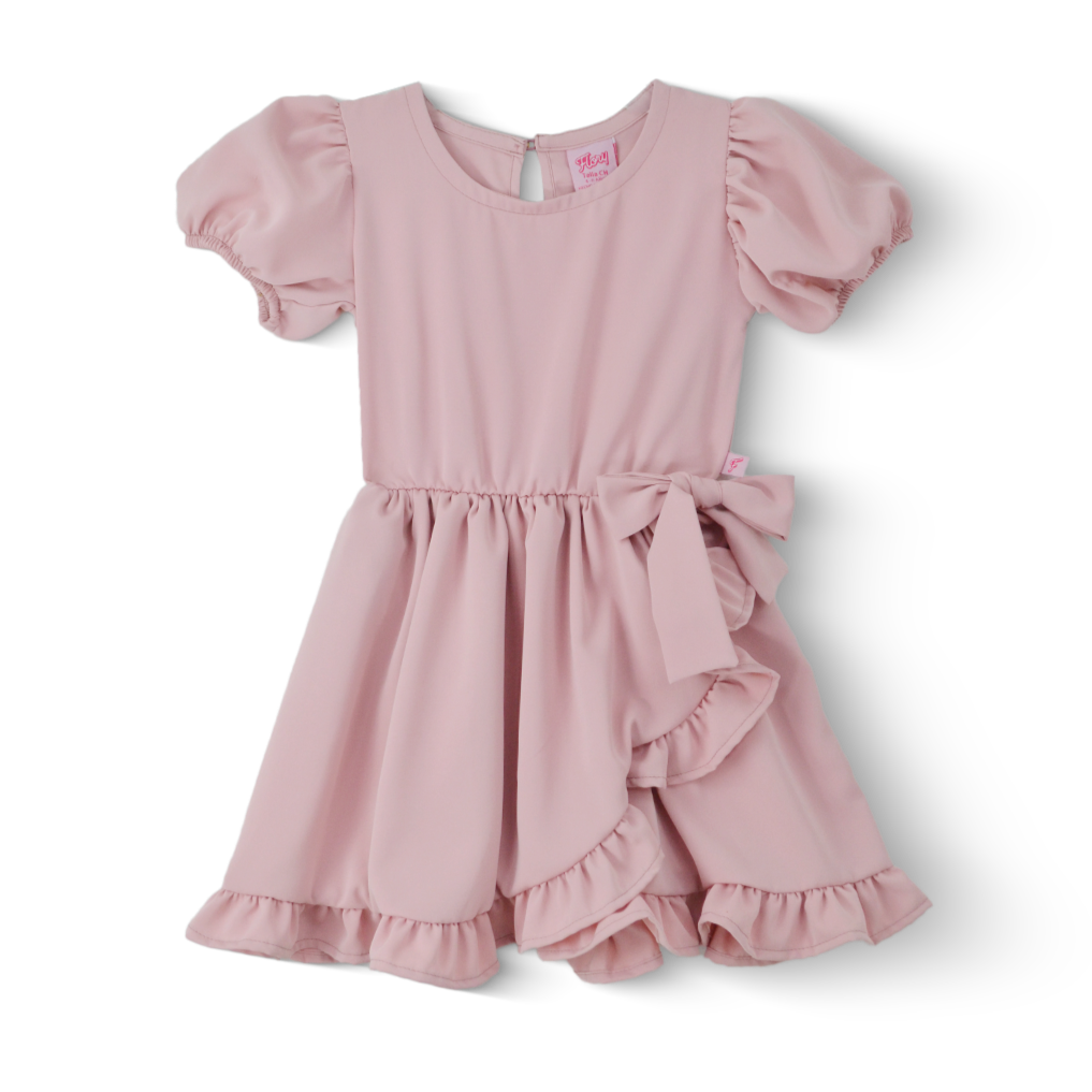 Vestido cruzado con moño Niña FLORY VENI0149