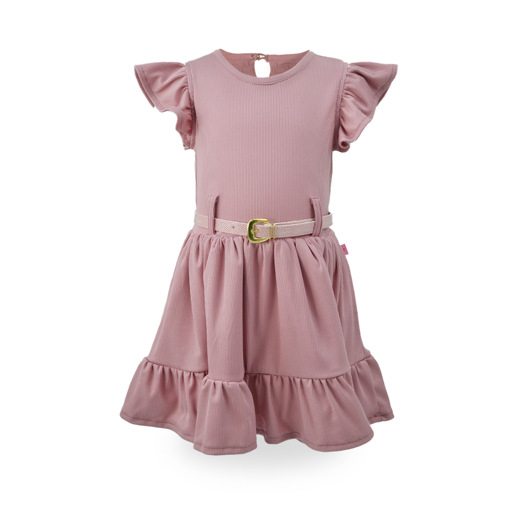 Vestido rib con cinturón • NATALI 5 • tallas 1-2-3 • VEBB0058