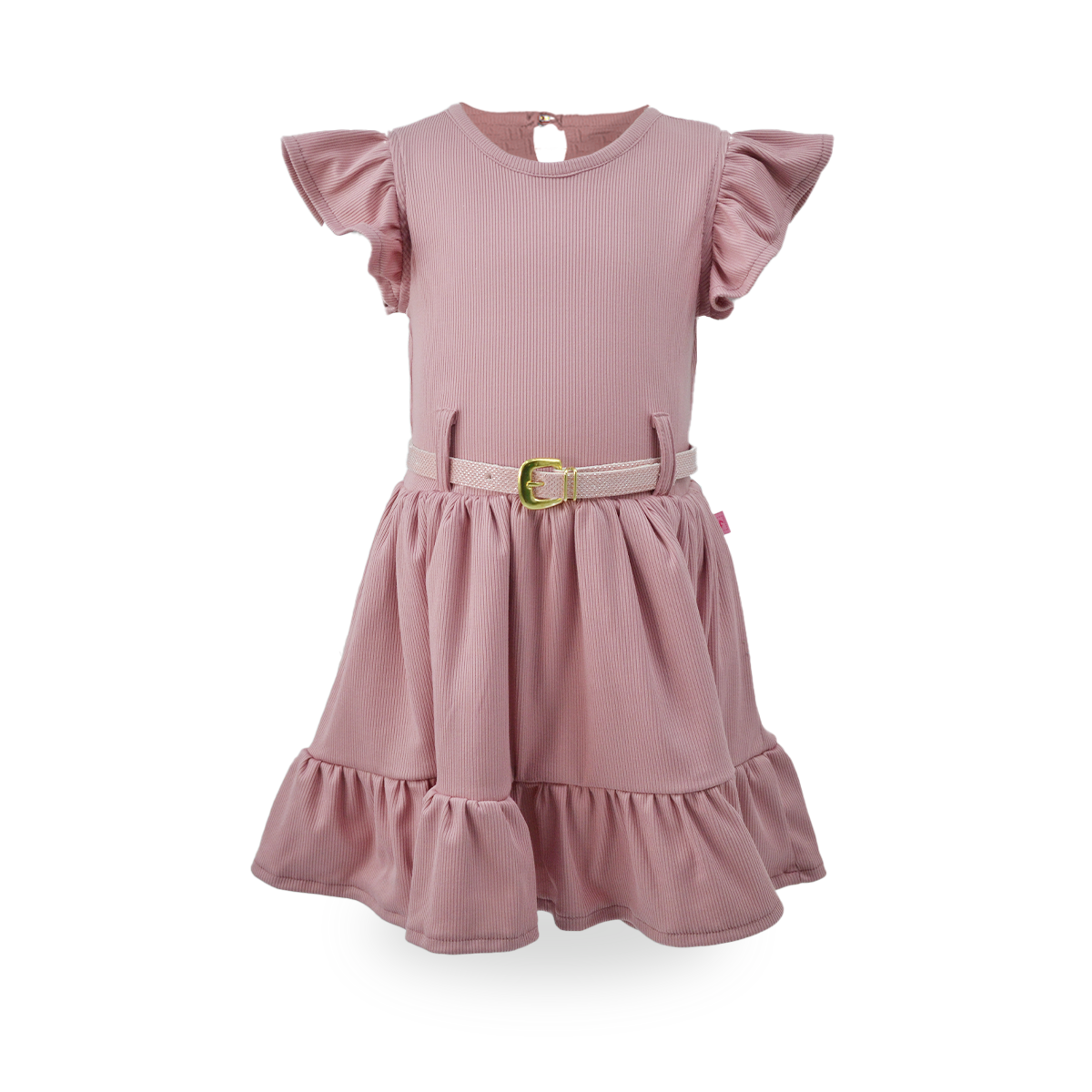Vestido rib con cinturón • NATALI 5 • tallas 1-2-3 • VEBB0058