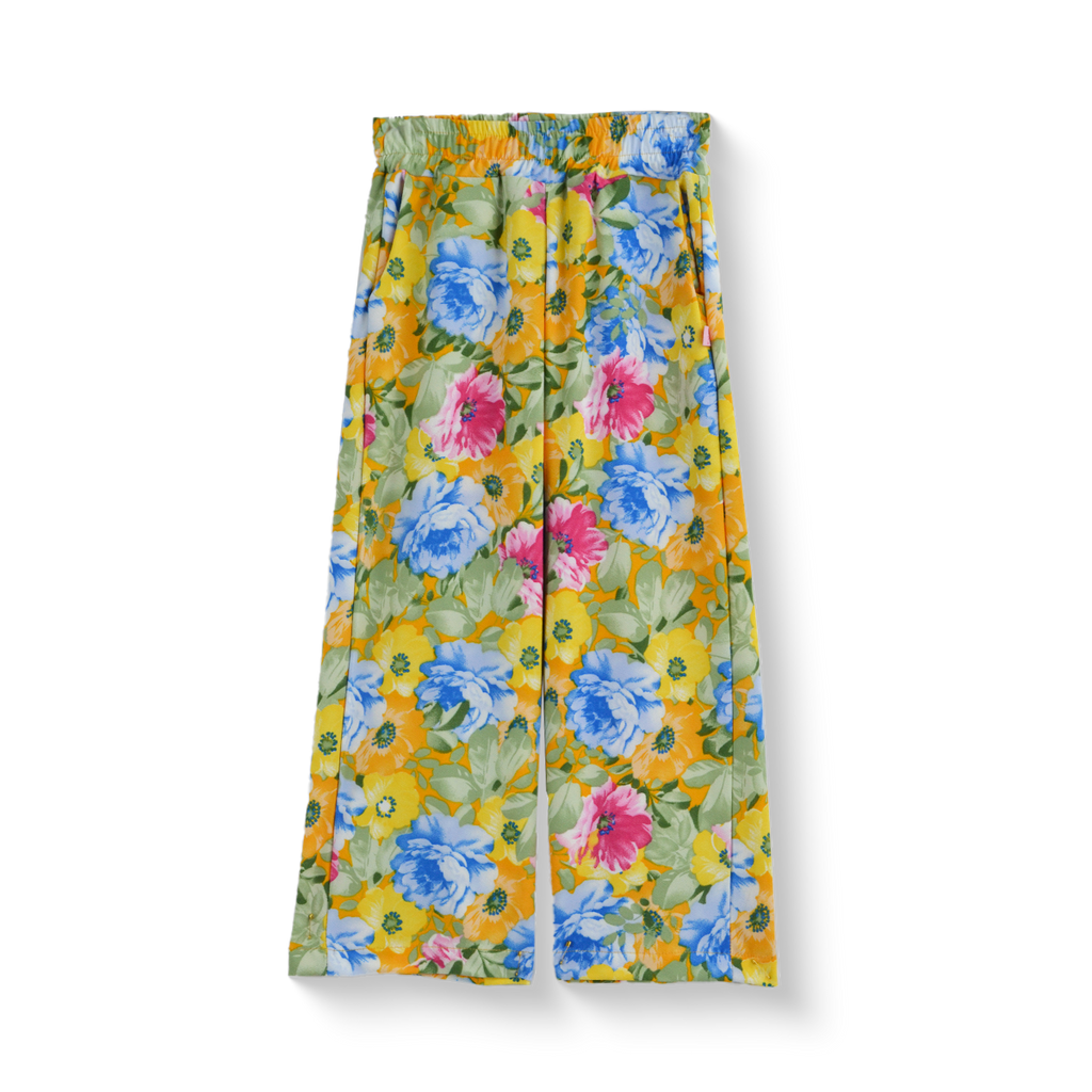 Conjunto de blusa de olanes y pantalón floreado •  ARIANA 12 •  tallas ch-m-gr • CONI0044E