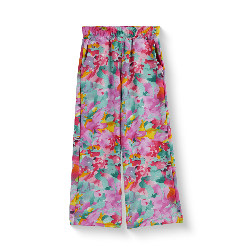 Conjunto de blusa de olanes y pantalón floreado •  ARIANA 12 • tallas ch-m-gr • CONI0044D
