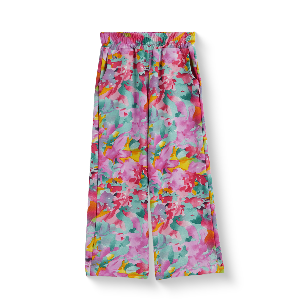Conjunto de blusa de olanes y pantalón floreado •  ARIANA 12 • tallas ch-m-gr • CONI0044D