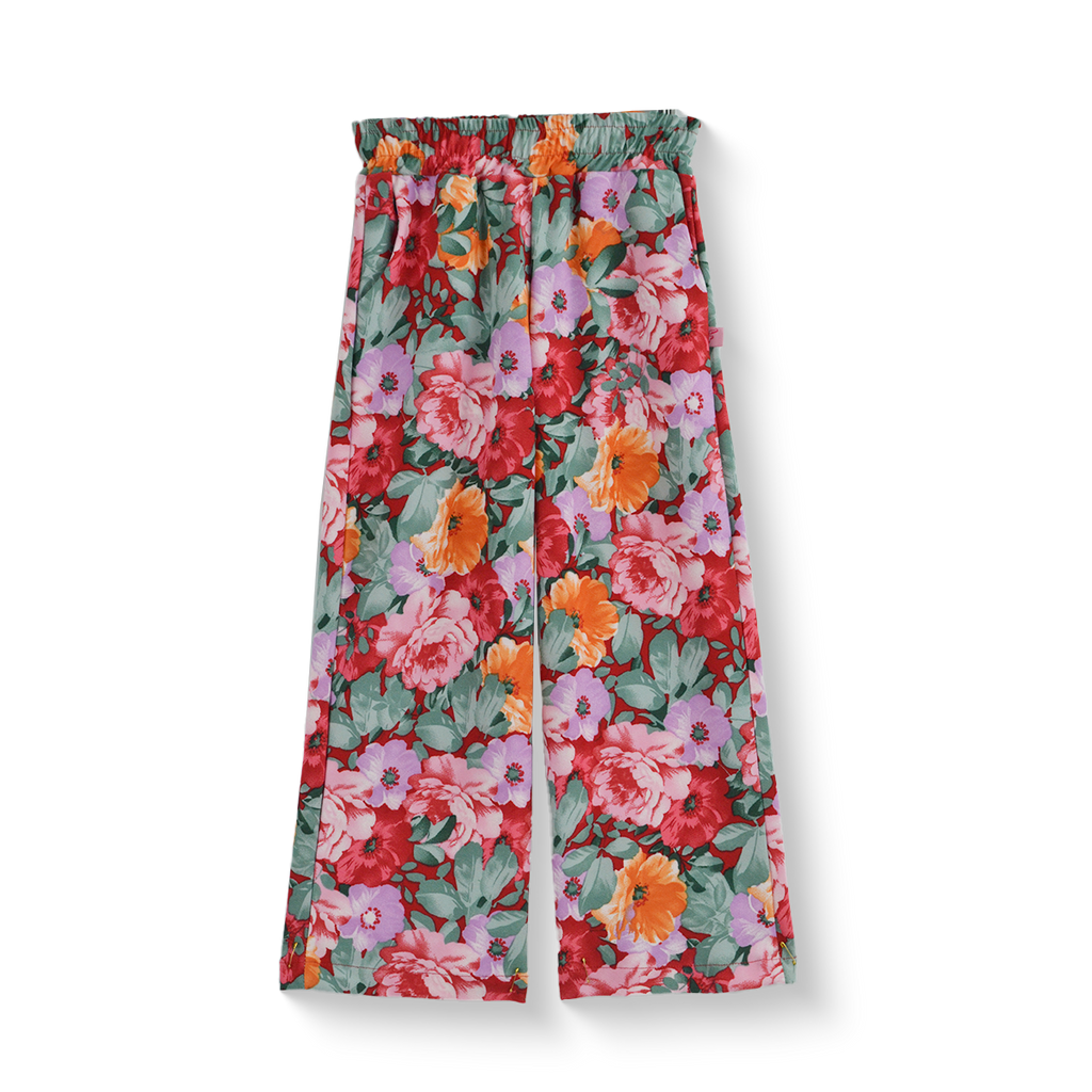 Conjunto de blusa de olanes y pantalón floreado •  ARIANA 12 •  tallas ch-m-gr • CONI0044E
