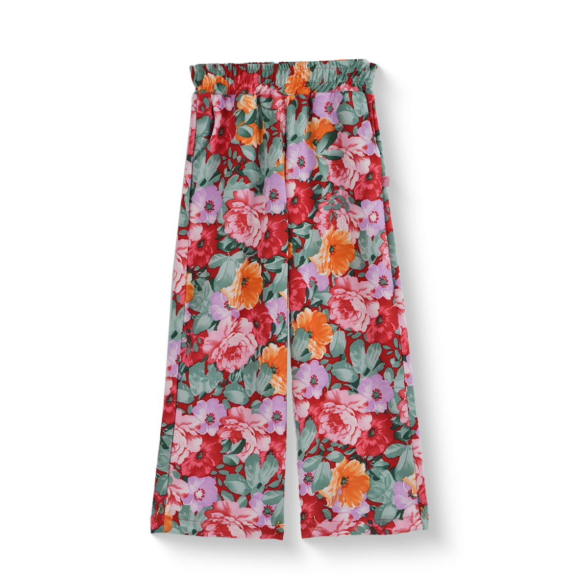 Conjunto de blusa de olanes y pantalón floreado •  ARIANA 12 •  tallas ch-m-gr • CONI0044E