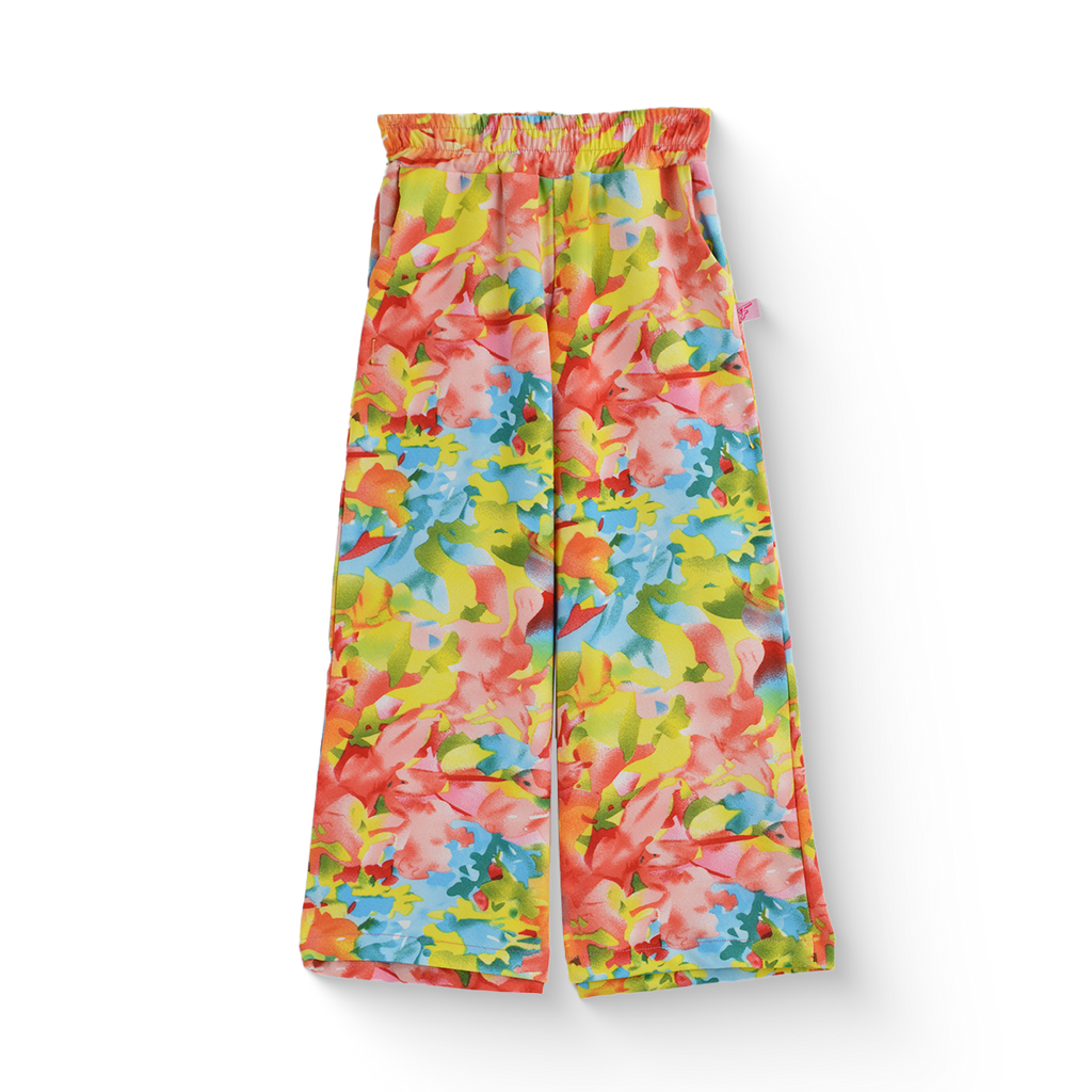 Conjunto de blusa de olanes y pantalón floreado •  ARIANA 12 • tallas ch-m-gr • CONI0044D