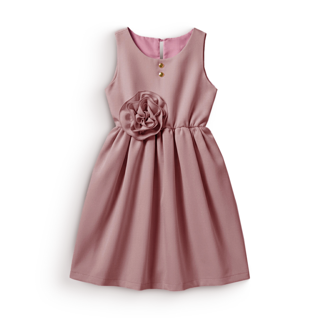 Vestido con moño y botones • BARBIE 13 • tallas ch-m-gr • VENI0181