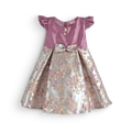 Vestido satinado con jacquard floral  • ROSELIA 2 •  tallas 1-2-3  •  VEBB0147