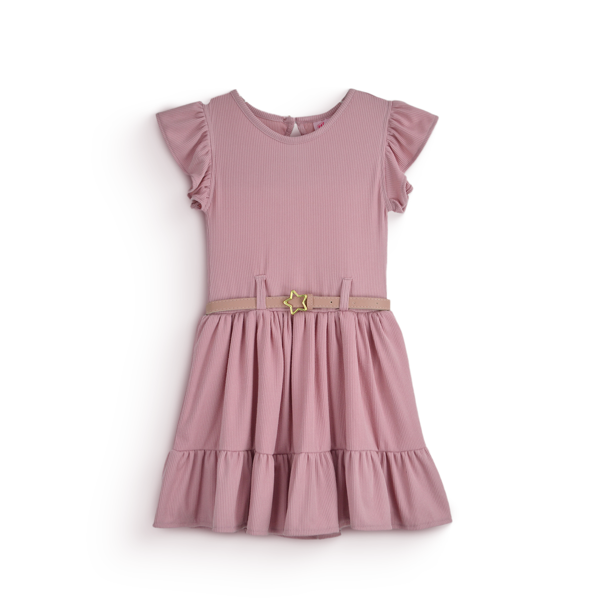 Vestido con cinturón y olanes • tallas ch-m-g • Natali 5