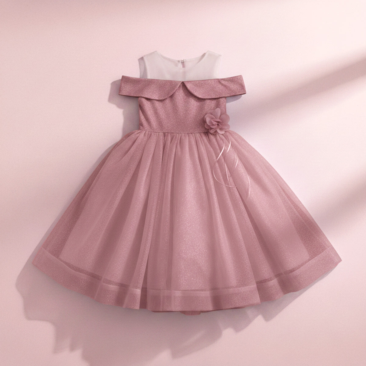 Vestido de Gala con tul sparkle • VALERIA 4 •  tallas xch-ch-m-gr-xg • VENI0201