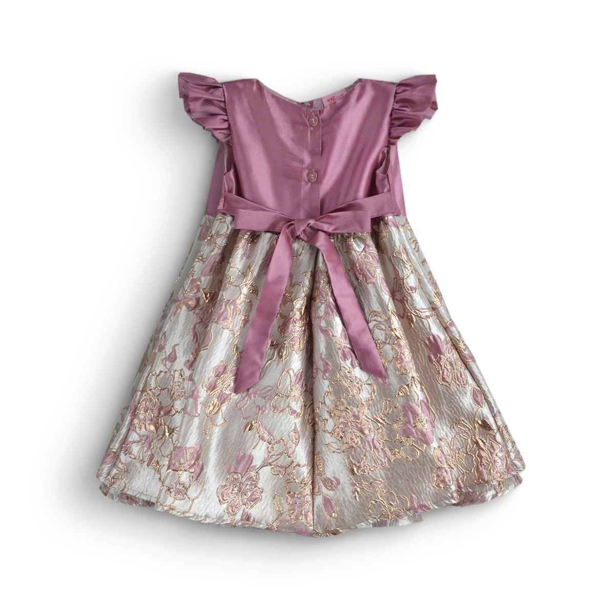 Vestido satinado con jacquard floral  • ROSELIA 2 •  tallas 1-2-3  •  VEBB0147