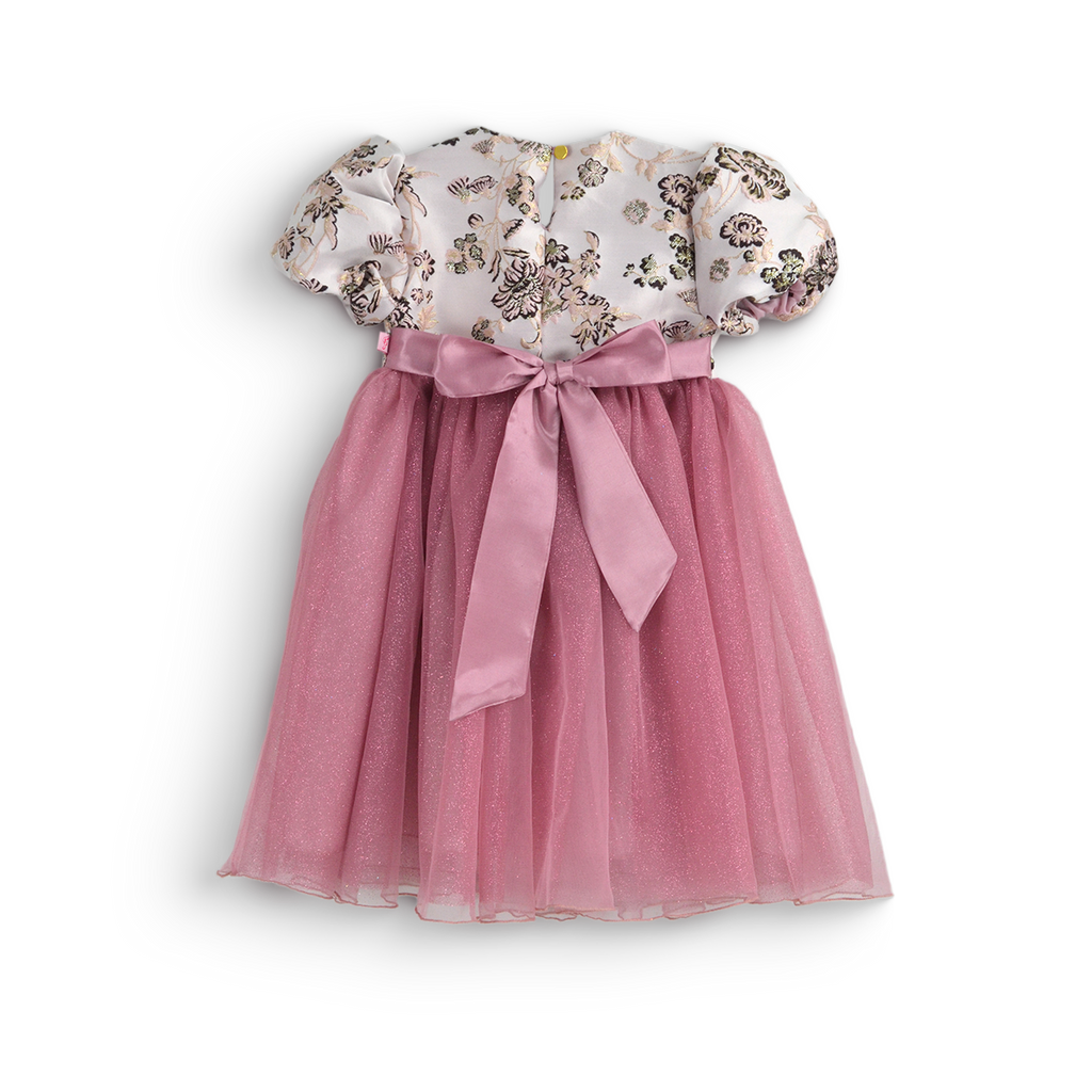 Vestido de jacquard floreado • ROSELIA 1 • tallas 1-2-3 • VEBB0139
