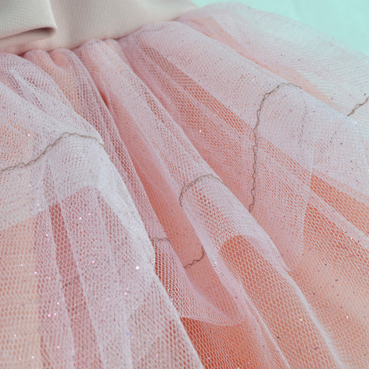 Vestido con falda de tul y moño frontal | VEBB0135 | tallas 1-2-3