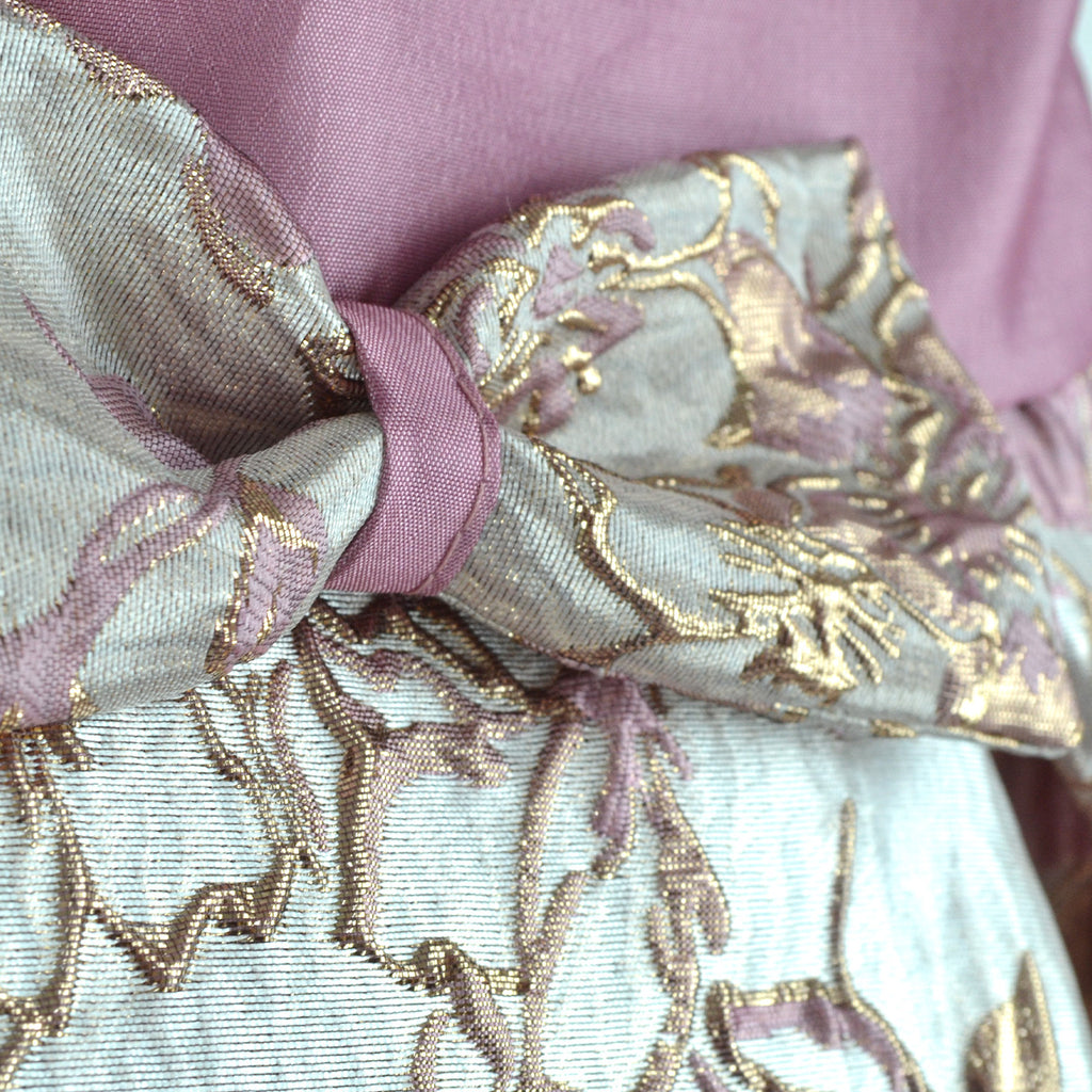 Vestido satinado con jacquard floral  • ROSELIA 2 •  tallas 1-2-3  •  VEBB0147