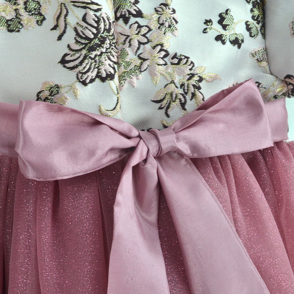 Vestido de jacquard floreado • ROSELIA 1 • tallas 1-2-3 • VEBB0139