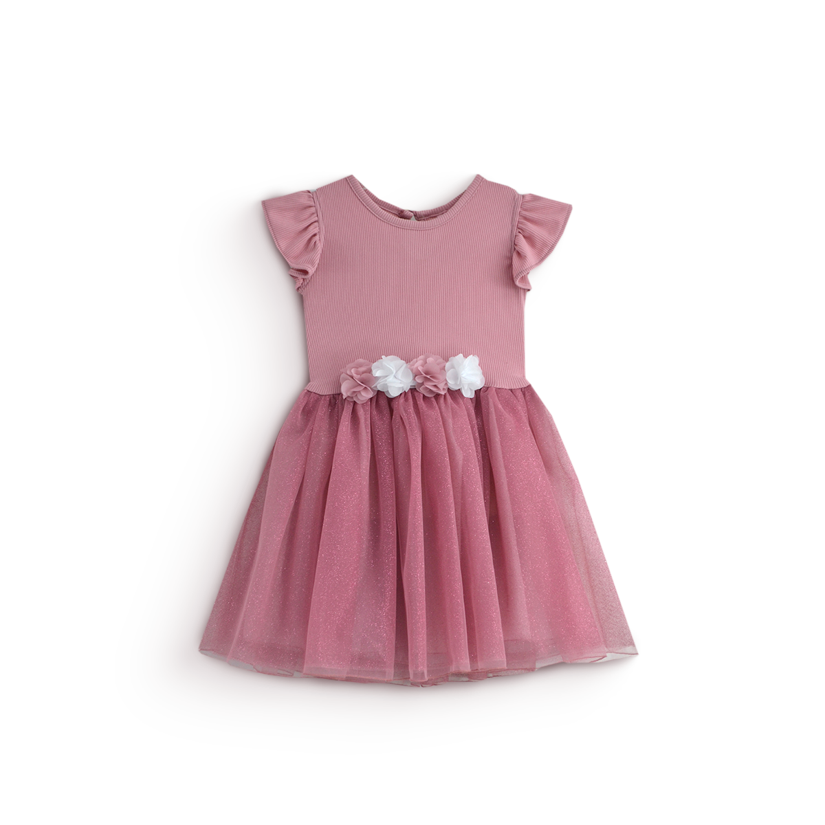 Vestido rib con manga mariposa • 1 a 3 años • Natali 16