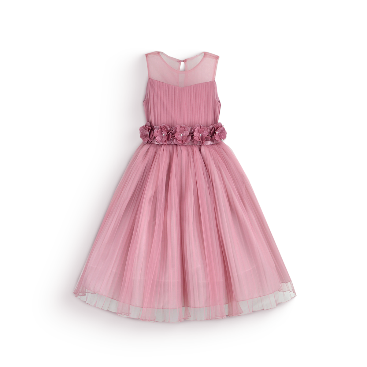 Vestido de Gala con tul y cinta con flores • 4 a 12 años • Valeria 6
