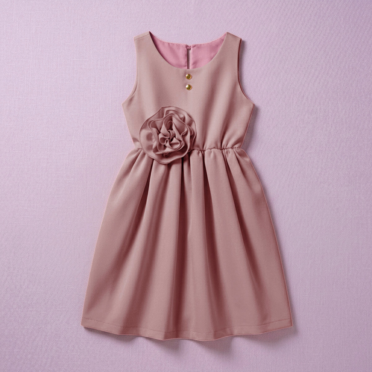 Vestido con moño y botones • BARBIE 13 • tallas ch-m-gr • VENI0181