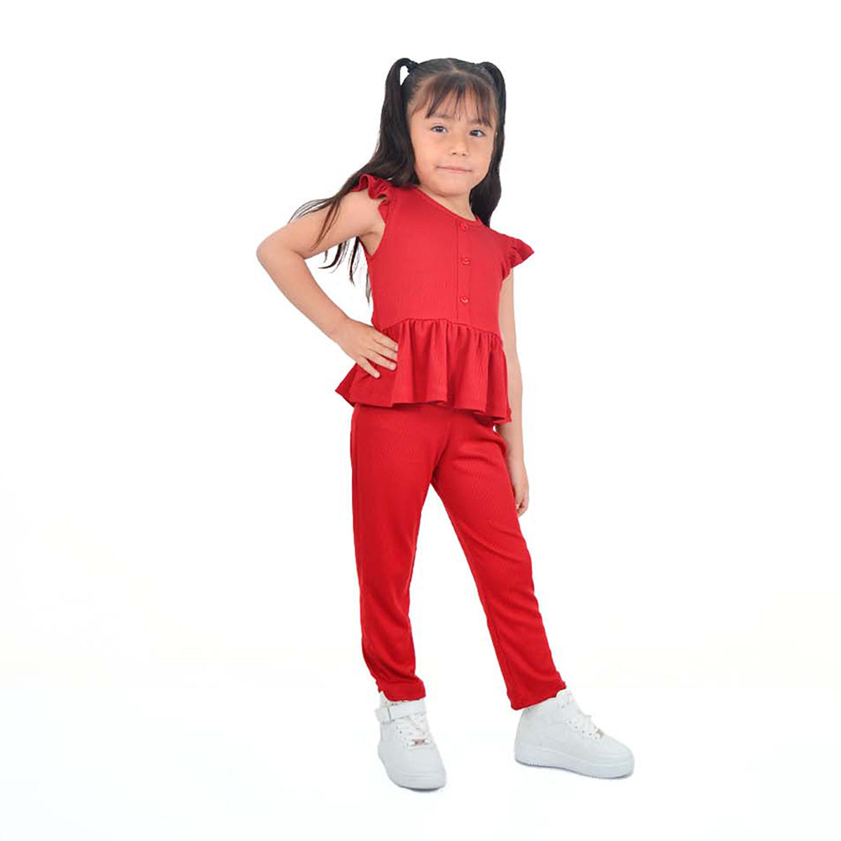 Conjunto blusa pantalón con botones niña FLORY CONI0019