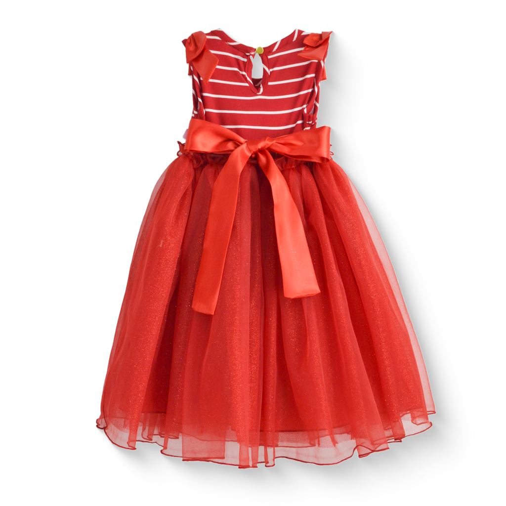 Vestido rayado con tul • NATALI 20 •  tallas 1-2-3 • VEBB0141B