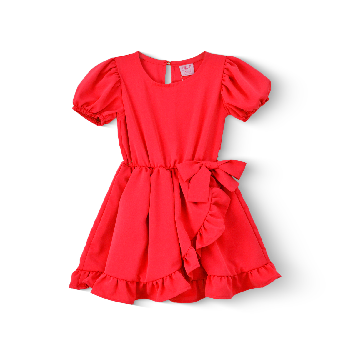 Vestido cruzado con moño Niña FLORY VENI0149