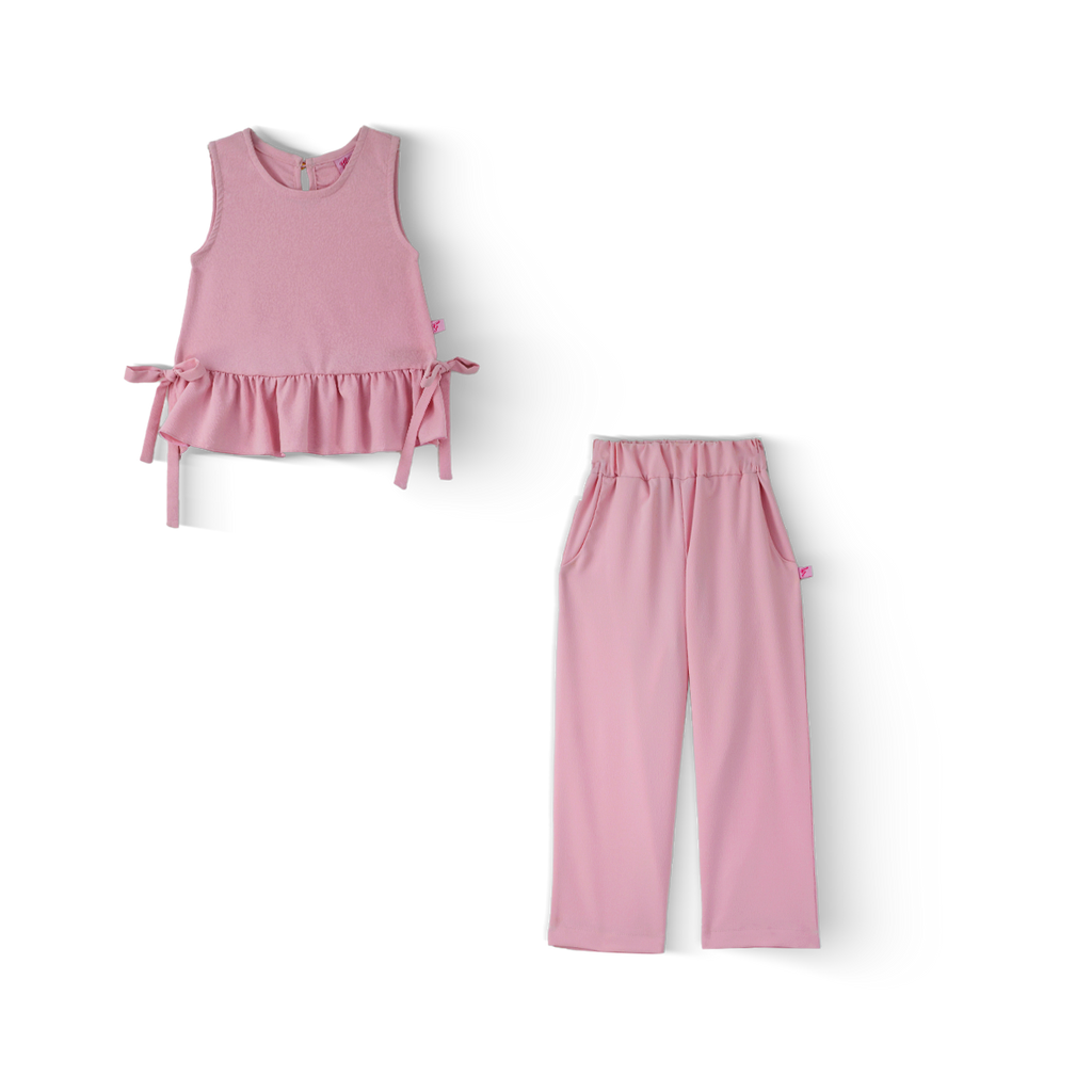 Conjunto de blusa con moños y pantalón Nila FLORY CONI0033 [tallas ch-m-g]