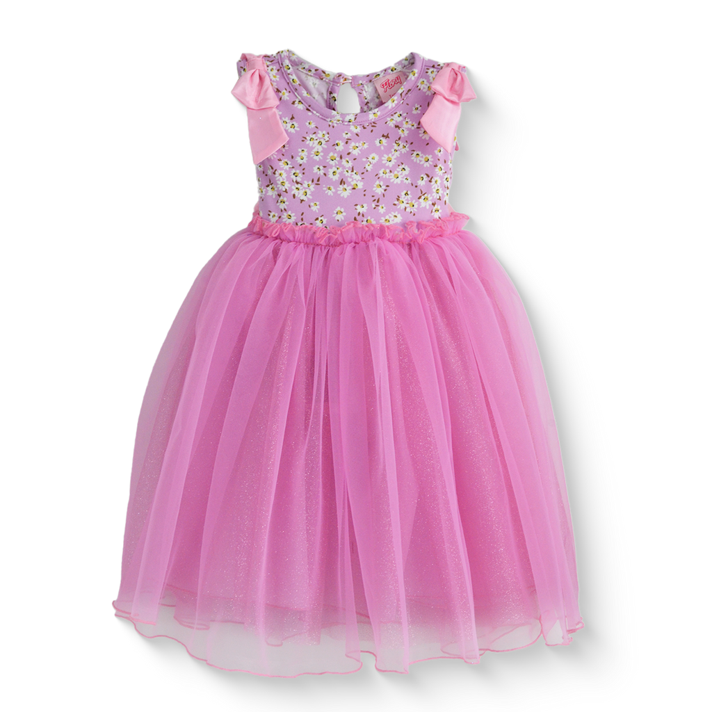 Vestido floreado con tul • NATALI 20 •  tallas 1-2-3 • VEBB0141A