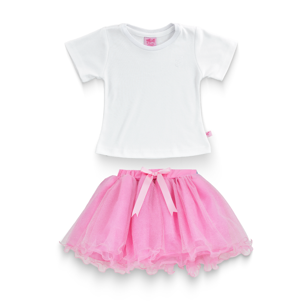 Conjunto falda tutu con playera • VALERIA 2 • tallas ch-m-gr • CONI0038
