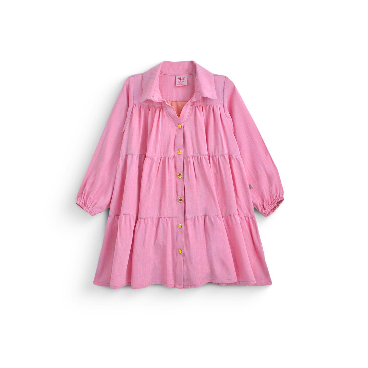 Vestido de manga larga y botones para niña FLORY VENI0174