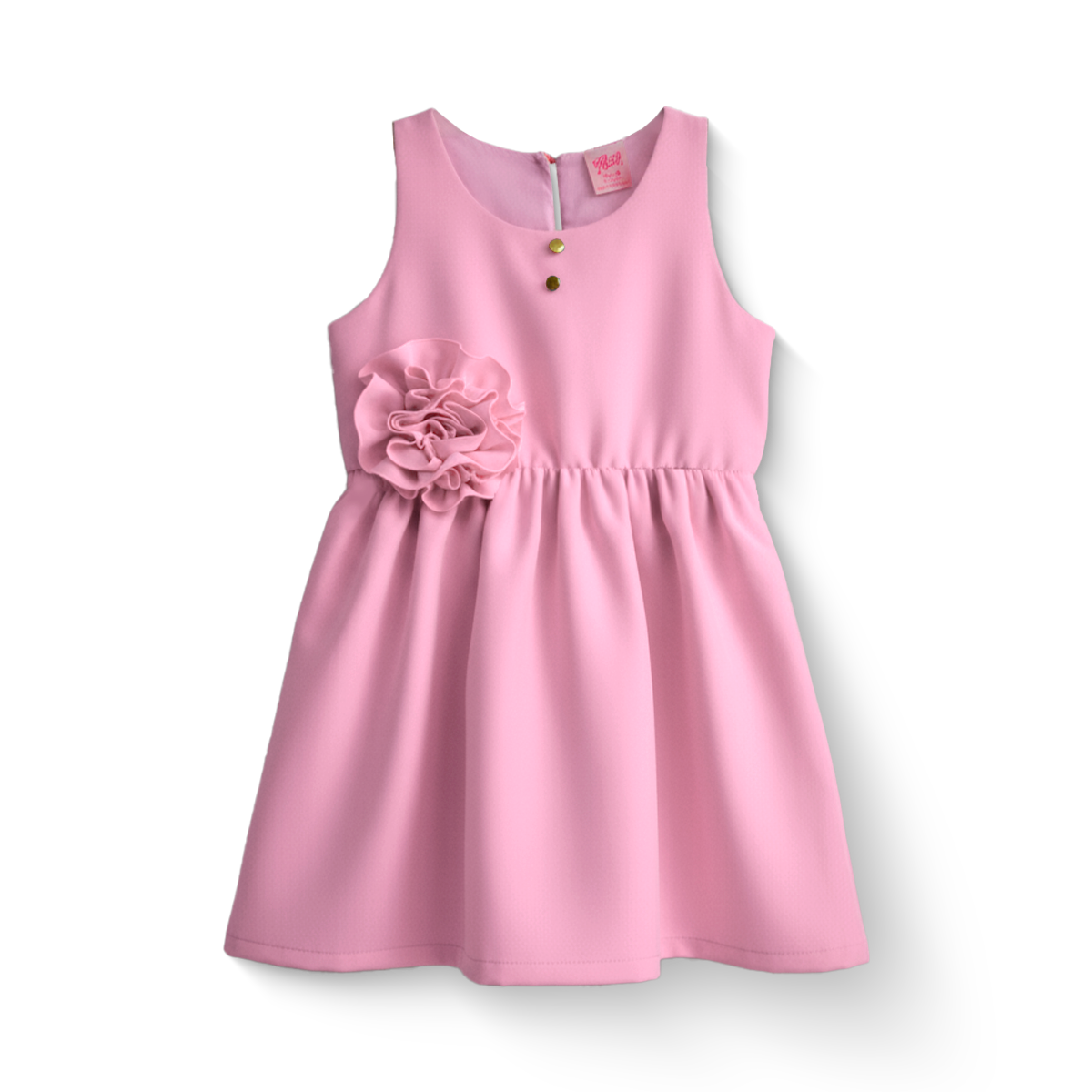 Vestido con moño y botones para bebé Flory VEBB0123