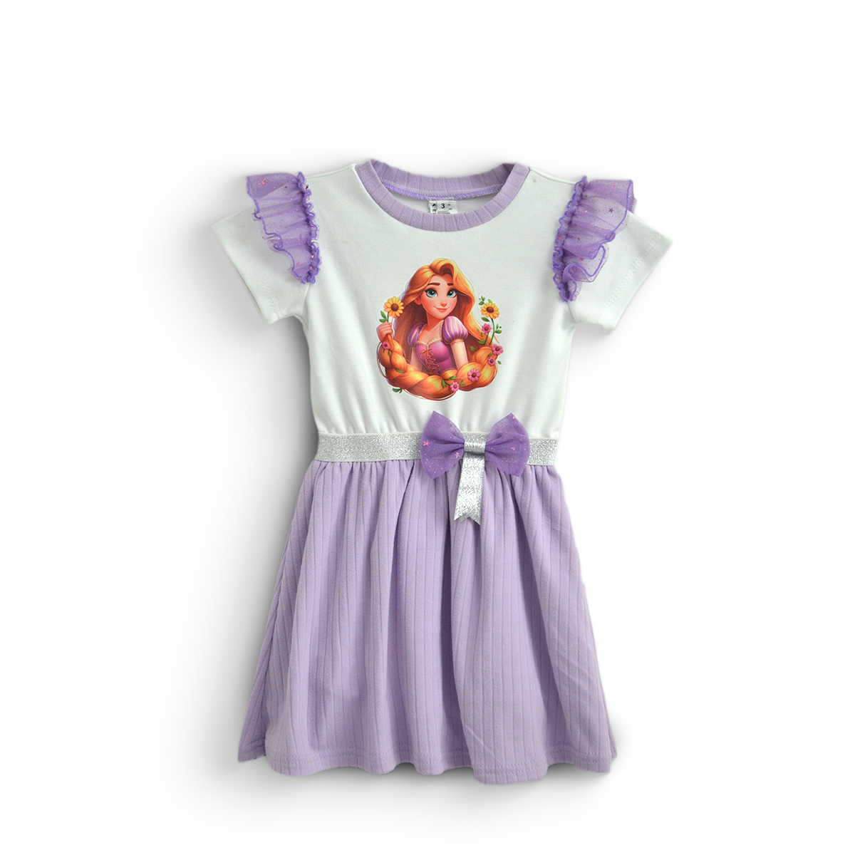 Vestido casual con personaje de princesa de cabello largo • NANI 8 • tallas 1-2-3  • VEBB0132P01