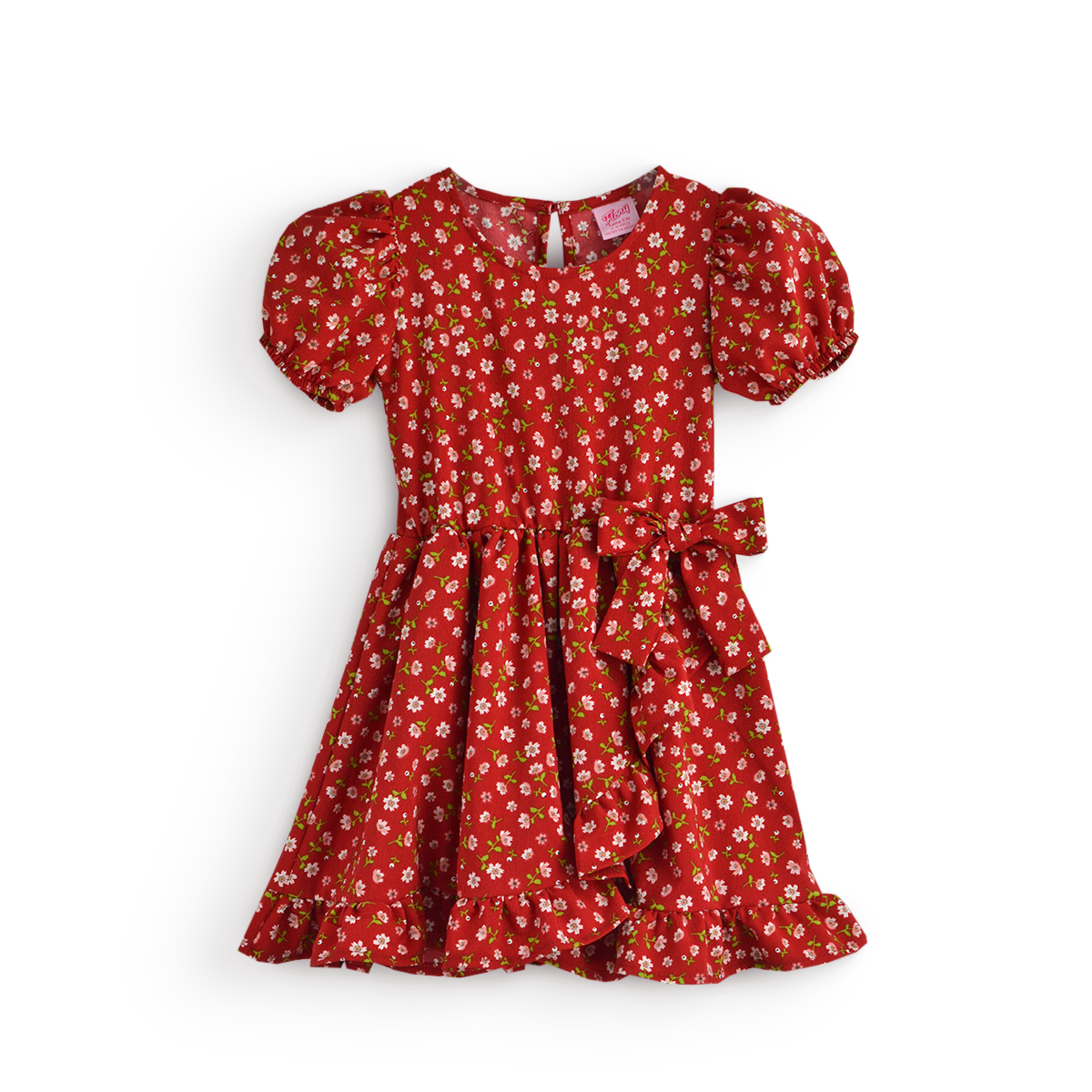 Vestido Floreado con moño • LUCY 7 • tallas ch-m-gr • VENI0217