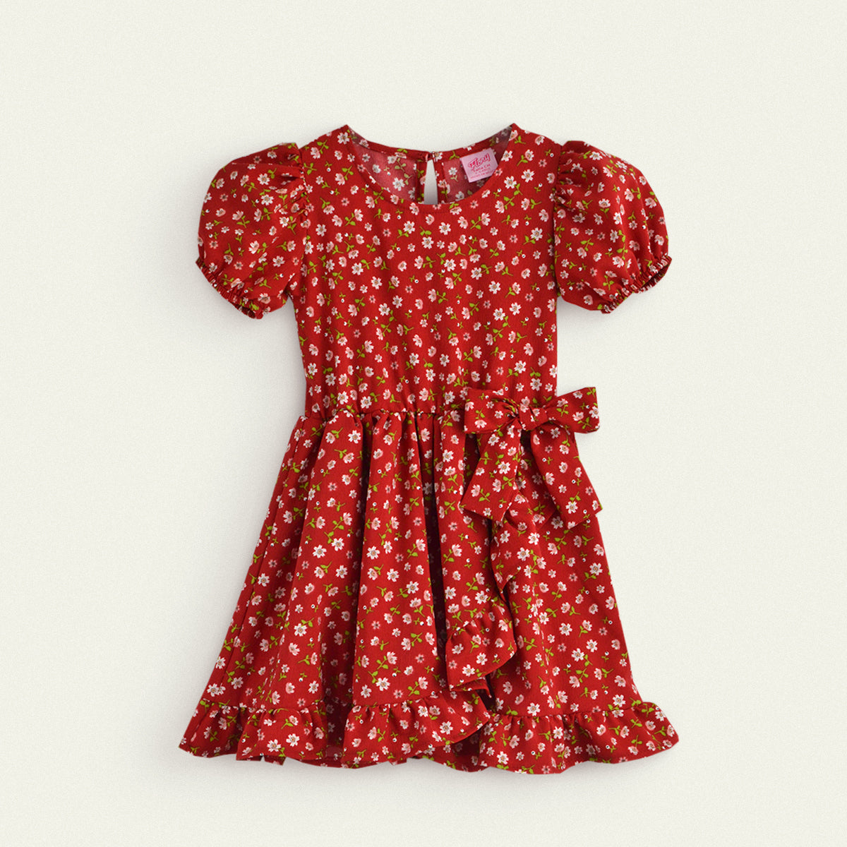 Vestido Floreado con moño • LUCY 7 • tallas ch-m-gr • VENI0217
