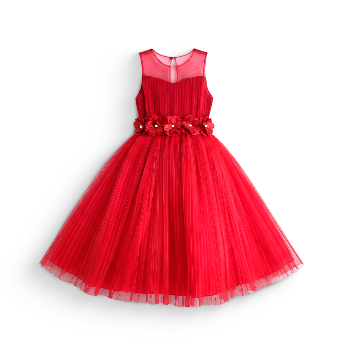 Vestido de Gala con tul y cinta con flores • 4 a 12 años • Valeria 6