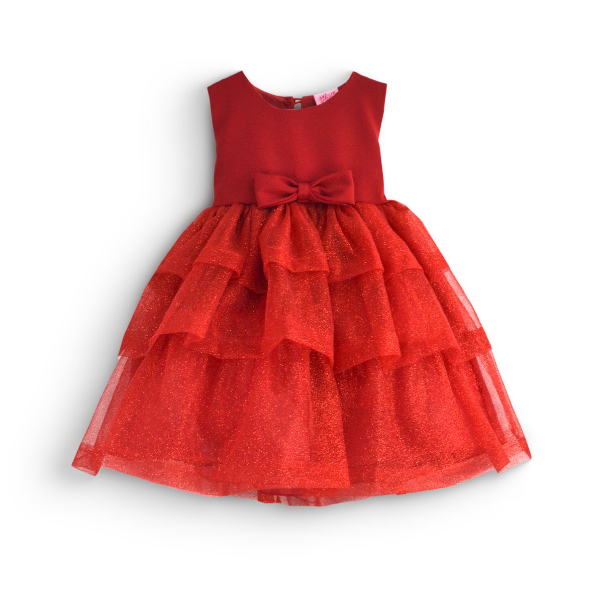 Vestido con falda de tul y moño frontal | VEBB0135 | tallas 1-2-3