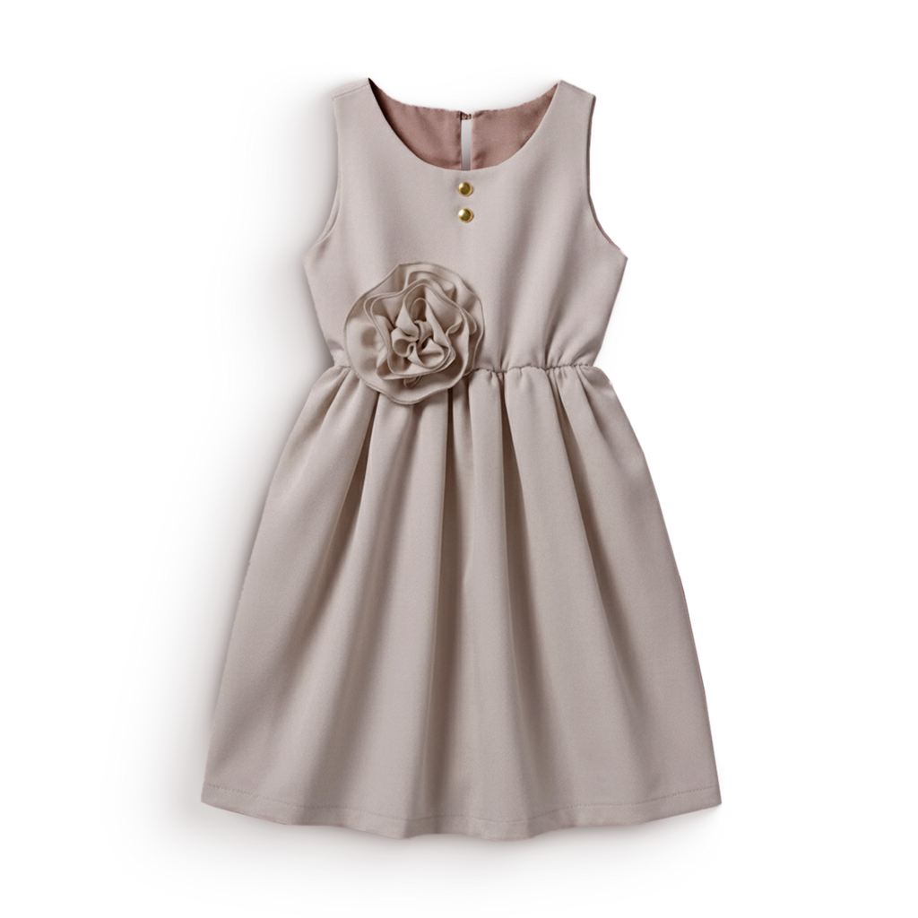 Vestido con moño y botones • BARBIE 13 • tallas ch-m-gr • VENI0181