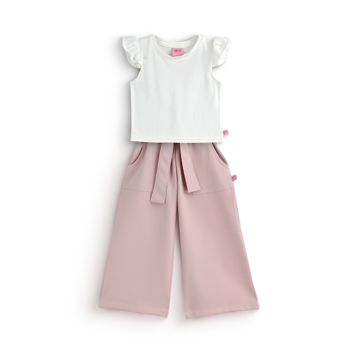 Conjunto con pantalón liso, blusa blanca | CONI0011 | tallas ch-m-gr-xg