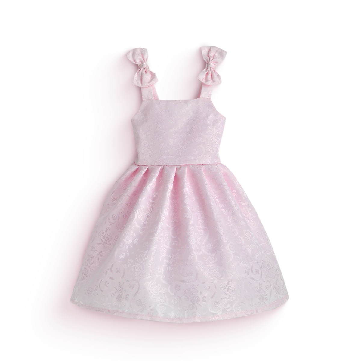 Vestido de satín floredo con moño • ELENA 4 • tallas 1-2-3 • VEBB0154
