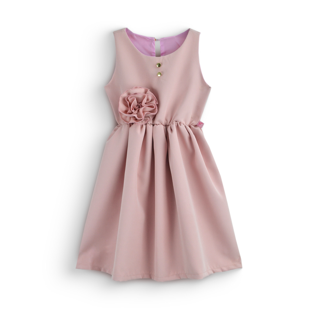 Vestido con moño y botones • BARBIE 13 •  tallas 1-2-3 • VEBB0123