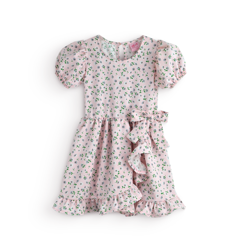 Vestido Floreado con moño • LUCY 7 • tallas ch-m-gr • VENI0217