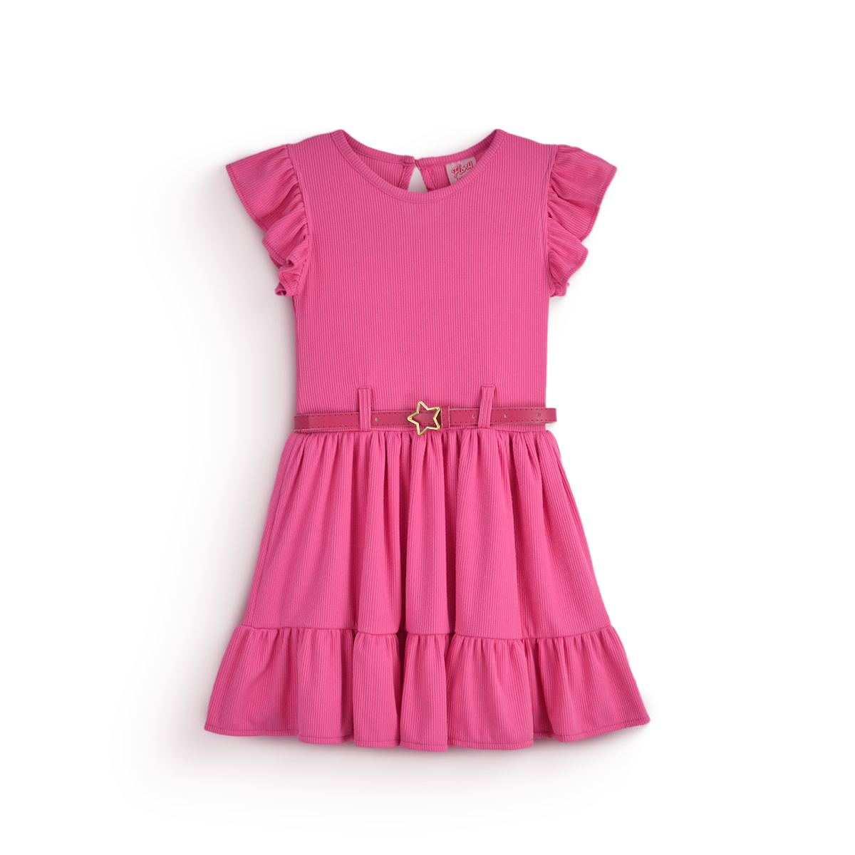 Vestido con cinturón y olanes • tallas ch-m-g • Natali 5