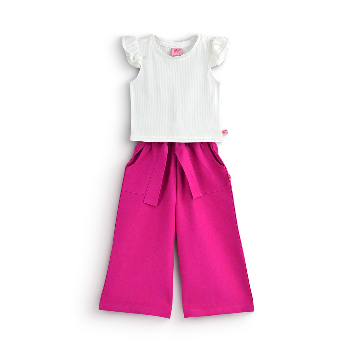 Conjunto con pantalón liso, blusa blanca | CONI0011 | tallas ch-m-gr-xg