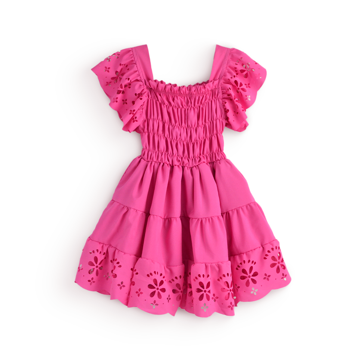 Vestido con figuras de flores • ZARITA 15 • tallas 1-2-3•  VEBB0145