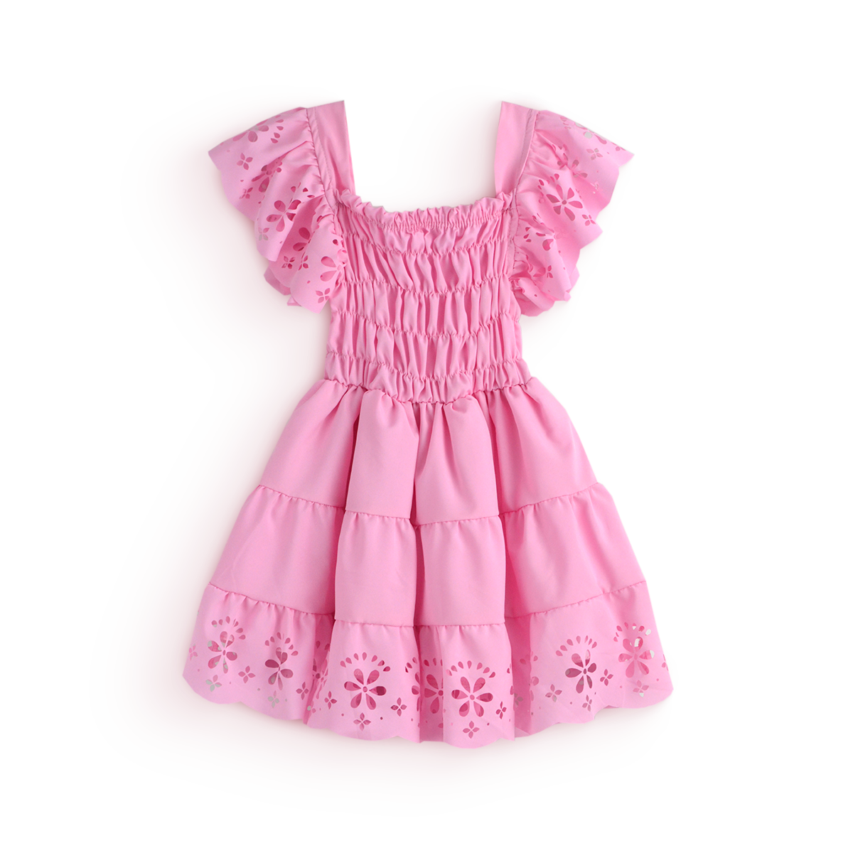 Vestido con figuras de flores • ZARITA 15 • tallas 1-2-3•  VEBB0145