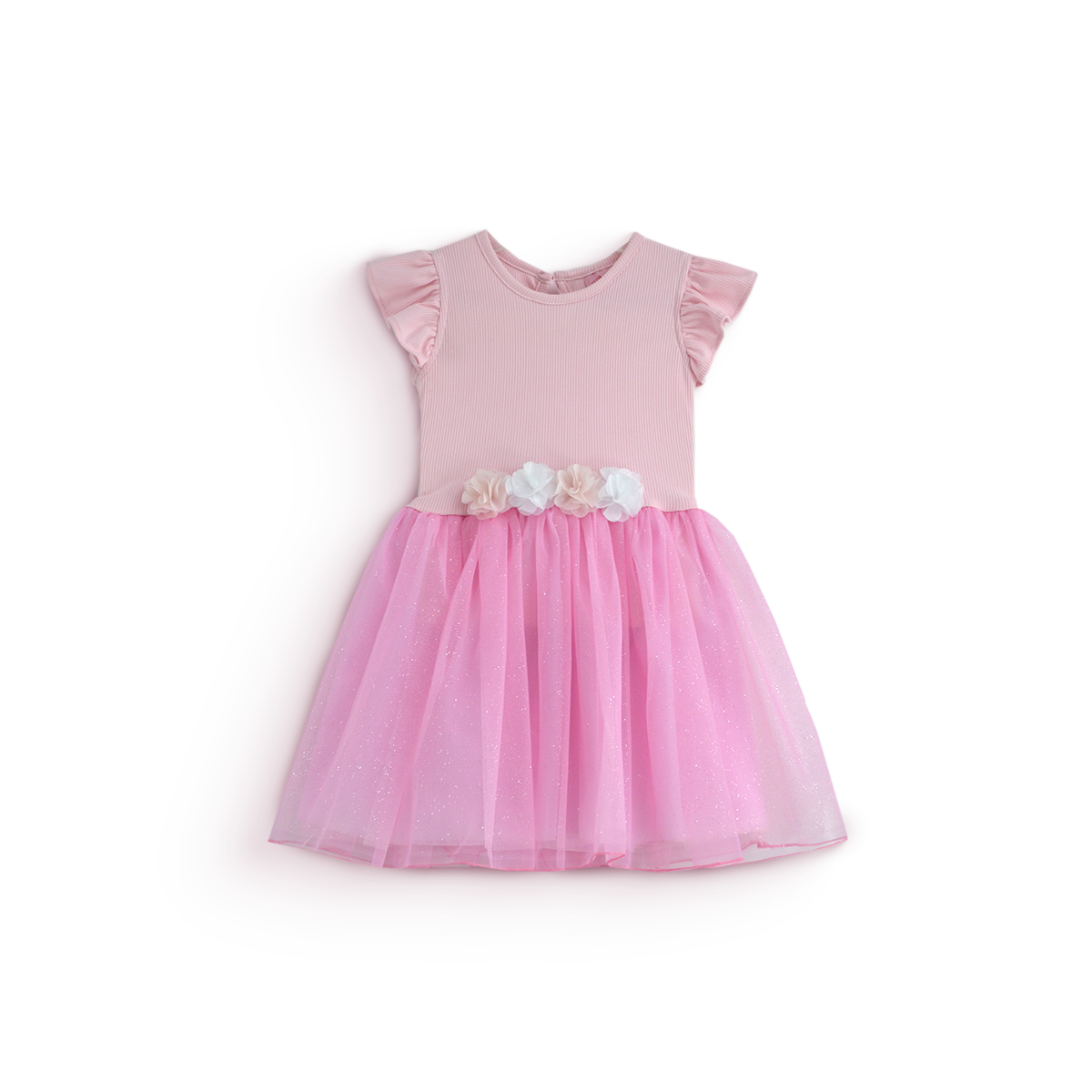 Vestido rib con manga mariposa • 1 a 3 años • Natali 16