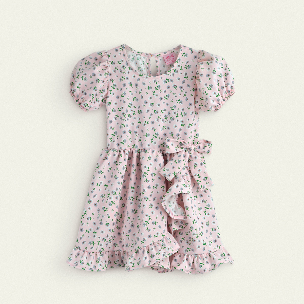 Vestido Floreado con moño • LUCY 7 • tallas ch-m-gr • VENI0217