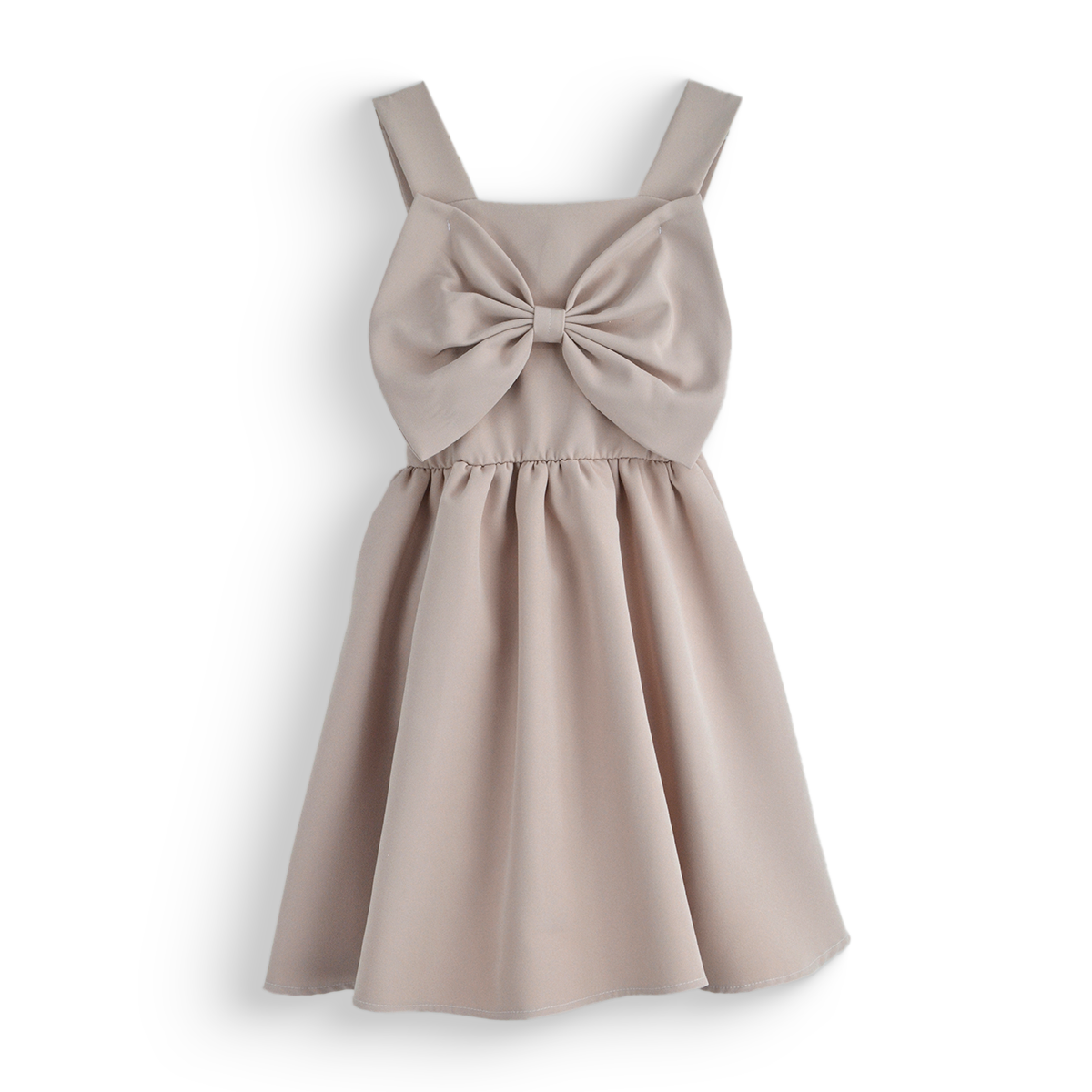 Vestido infantil elegante con falda circular y moño | VENI0204 | tallas ch-m-gr