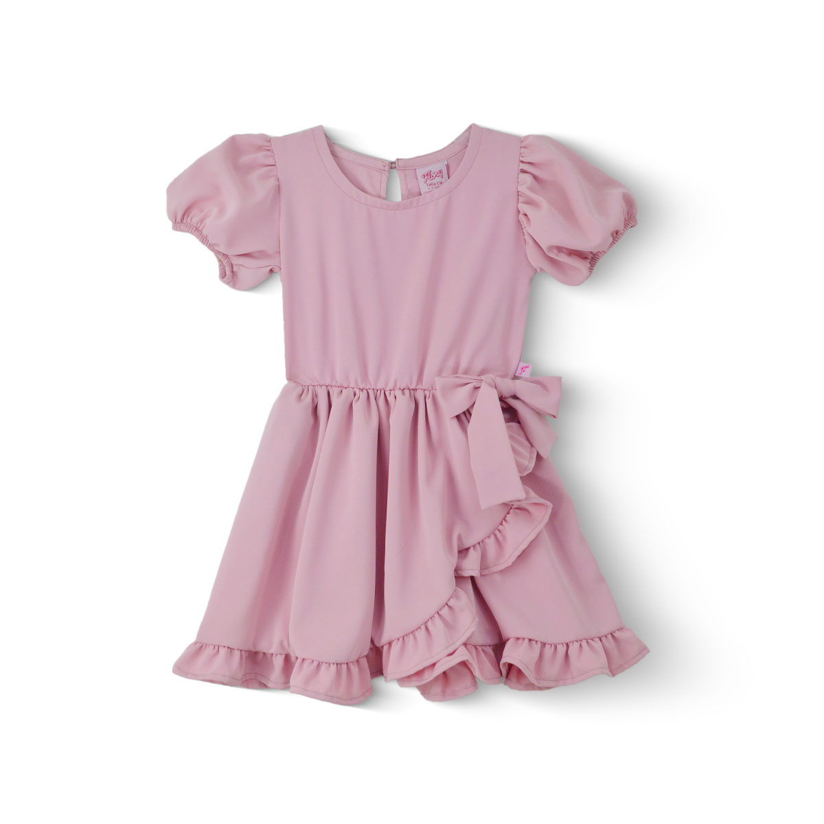 Vestido cruzado con moño Niña FLORY VENI0149